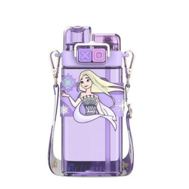 Imagem de Garrafa Infantil de Água Squeeze Elsa Frozen 780ml Resistente Passeio 