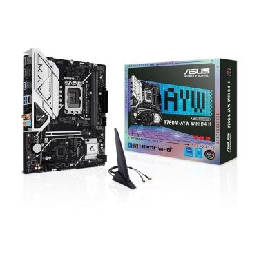 Imagem de Placa-Mãe ASUS B760M-AYW WIFI D4 II, Intel LGA 1700, mATX, DDR4, Wi-Fi 6, - 90MB1MG0-M0EAY0-Unissex