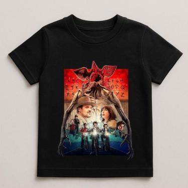 Imagem de Camiseta Infantil Stranger Things 100% Algodao Netflix Top - Mil Camis