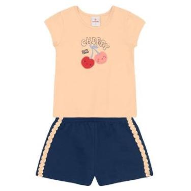 Imagem de Conjunto infantil menina estampa de cerejinha Brandili-Feminino