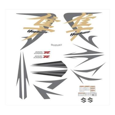 Imagem de Kit Adesivos Carenagem compatível Hayabusa 2008+ Azul - SPTS