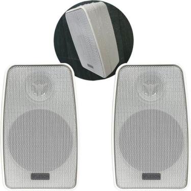 Imagem de kit 2 Caixa Som Ambiente 70w Parede/teto Com Tela Metálica Leson, Bran