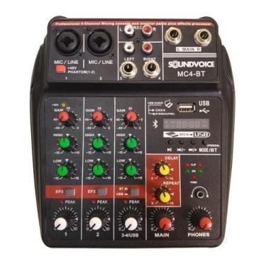 Imagem de Mesa De Som Soundvoice Mc4bt Usb E Gravação - Geral