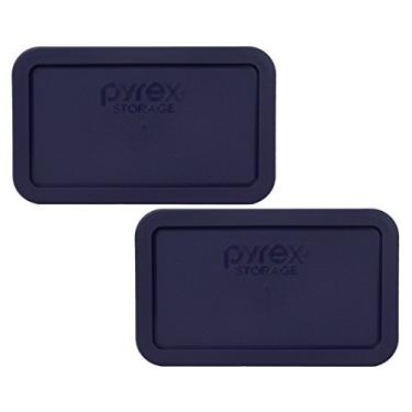 Imagem de Capa de armazenamento de plástico oblongo azul Pyrex 4,8 xícaras 7214-PC, Dark Blue, 4.8 Cup, 2