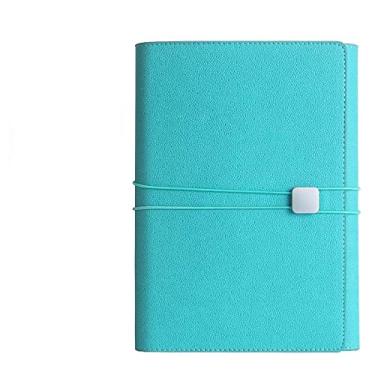 Imagem de A5 caderno criativo de folha solta multi-função bloco de notas de negócios conta de mão de negócios capa de couro notebook capa protetora, azul, 4 peças