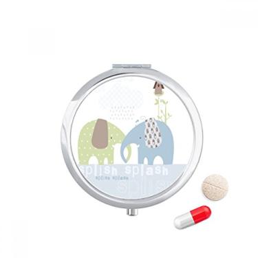 Imagem de Caixa de armazenamento de medicamentos Splash Elephant Blue Green para chuva