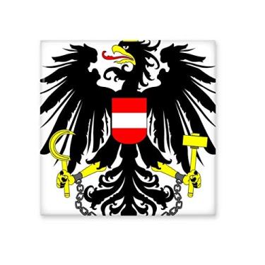 Imagem de Emblema nacional da Áustria, azulejo de cerâmica brilhante, decalque de tijolos esmaltados