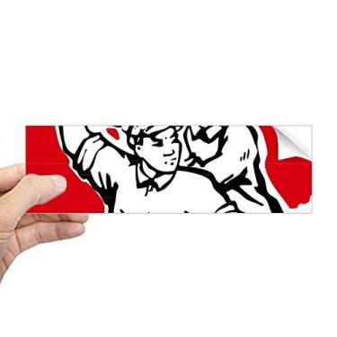 Imagem de DIYthinker Adesivo retangular de papel comunista patriotismo vermelho para janela notebook