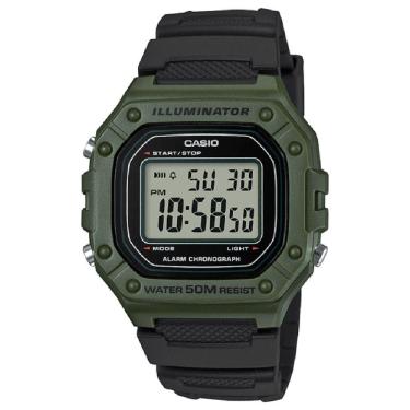 Imagem de Relógio CASIO Illuminator masculino verde W-218H-3AVDF