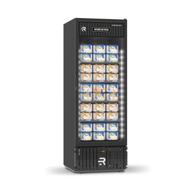 Imagem de Visa Cooler Sorvete Porta Vidro ar Forçado -22ºc 570l Vcs570pvpp Preto/preto 220v - Refrimate