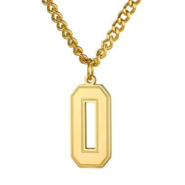 Imagem de Colar com número de joias GoldChic, colar unissex de aço inoxidável com cruz de beisebol/futebol/futebol/basquetebol com corrente de 55,88 cm + extensor de 5 cm (oferta de serviço