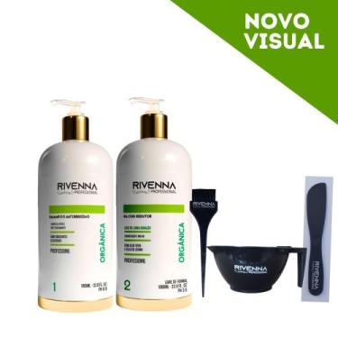 Imagem de Shampoo Antirresíduo 1L+ Progressiva Rivenna Orgânica 1L + Kit De Cumb