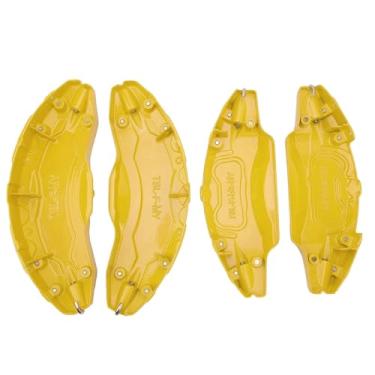 Imagem de 4 Pcs 19in 20in Cubo De Roda Pinça Cobre Liga De Alumínio Pinça De Freio A Disco Guarda Protetor Capa Pinça Escudo Substituição Para Modelo Y(amarelo)