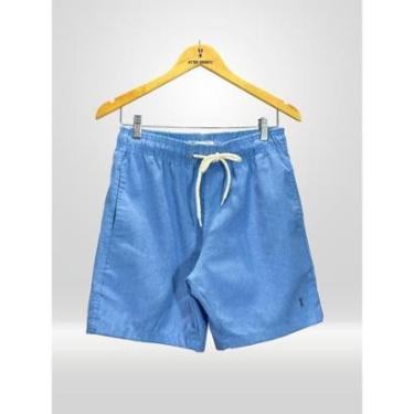 Imagem de Short de Linho Masculino Azul Bebê-Masculino