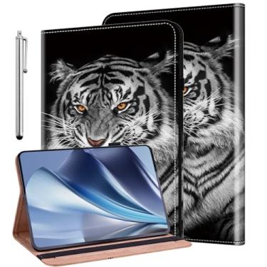 Imagem de ALILANG Capa para Lenovo Tab M9 22.9 cm 2023 (TB-310FU) com Stylus, capa dobrável à prova de choque para Lenovo Tab M9 - Black Tiger