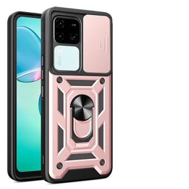 Imagem de Kukoufey Capa compatível com Vivo V30 5G, com capa de lente de câmera deslizante compatível com Vivo V30 Pro 5G V2319 V2318 capa rosa