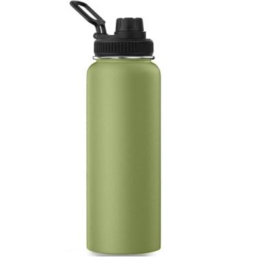 Imagem de Garrafa Térmica Duplamente Isolada a Vácuo, 1200ml, Mantém Bebidas Quentes por 8 Horas e Geladas por 12 Horas (Verde)