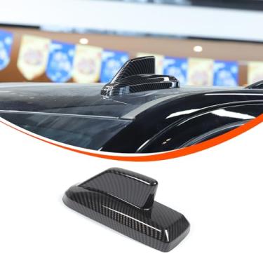 Imagem de Hudiriy Capa de antena de barbatana de tubarão de carro compatível com Cadillac Escalade 2021 2022 2023 utomotive antena de teto superior AM/FM adesivo base de sinal de rádio veículo capa em forma de