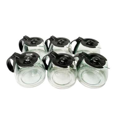 Imagem de Kit 6 Jarra Para Cafeteira Resistente Preto Cp15 Inox - Mistral
