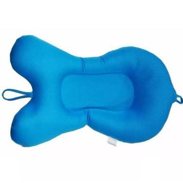 Imagem de Almofada Para Banho Bebê Banheira Sapeca Kids Azul
