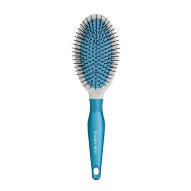 Imagem de Escova De Cabelo Oval Acabamento Metalizado Satin Marco Boni, Azul