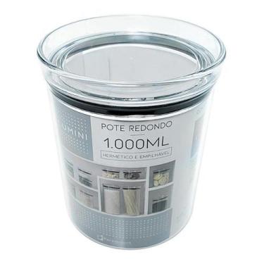 Imagem de Kit 3 Potes Redondo Lumini 1000ml Hermético e Empilhável - Paramount