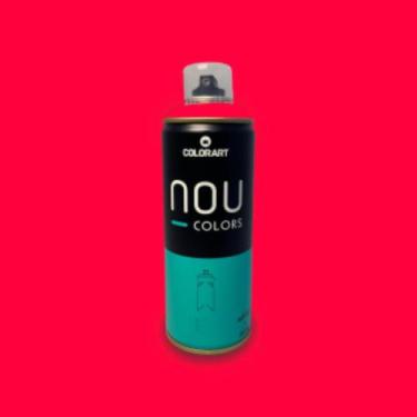 Imagem de Tinta Spray Luminoso Efeito Neon Nou Colors 400ml, Vermelho Luminoso