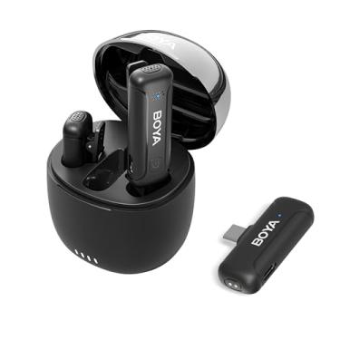 Imagem de Microfone de Lapela Boya By-wm3t-u2 Conector Usb C Preto, Microfone Lapela 2,4Ghz Captação de Áudio Profissional, Ideal para Gravações e Transmissões