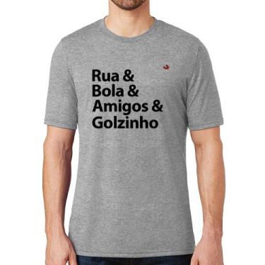 Imagem de Camiseta Rua & Bola & Amigos & Golzinho - Foca na Moda, Cinza, G