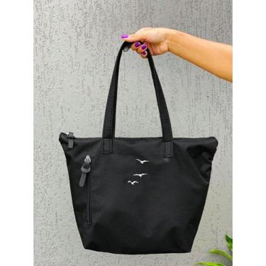 Imagem de Bolsa Shopper Nylon PASSAROS de Ombro Clean Esportiva Academia Bags Gy
