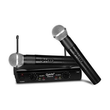 Imagem de Microfone Quanta QTMIC103 Sem Fio Bivolt - Preto