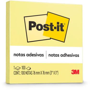 Imagem de Bloco de Recado POST-IT 76X76MM Amarelo - 100 Folhas - 3M