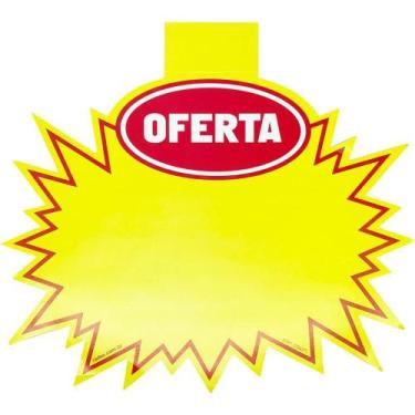 Imagem de Cartaz para Marcação SPLASH Oferta Amarelo 23X27CM - Pacote com 25 - R