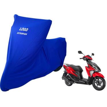 Imagem de Capa Para Moto Honda Elite 125 Com Logo - Mz, Azul