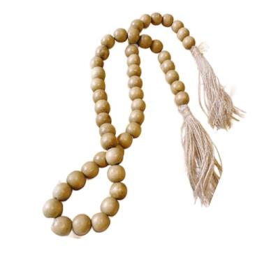 Imagem de Colar Decorativo em Madeira Grande, Decoração para Mesa ou Sala, Cor Carvalho