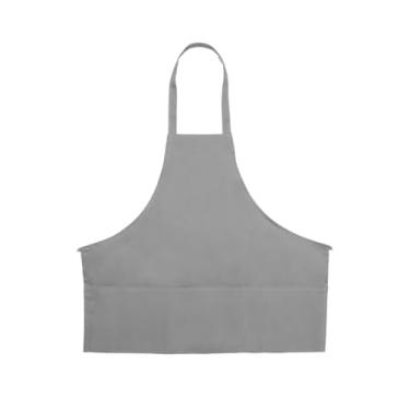 Imagem de Avental de babador aprovado pelo chef de 63,5 cm | Blusa profissional de meio comprimento com (2) bolsos frontais para restaurante, cozinha, padaria, açougueiro | Gravatas ajustáveis, unissex, lavável