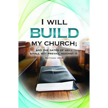Imagem de Boletim de adoração - "I will build my Church;...(KJV) - (pacote com 100)