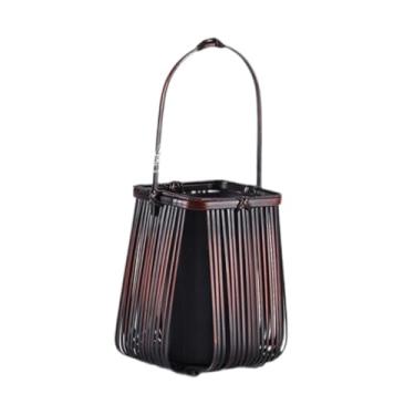 Imagem de IEUDNS Vaso de flores de bambu, arranjo de flores, vaso multifuncional para mesa de centro, quarto, sala de estar, 10cmx10cmx26cm