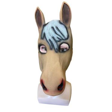Imagem de Fantasia Máscara Cara de Cavalo marrom de Látex unissex - Lynx produçõ