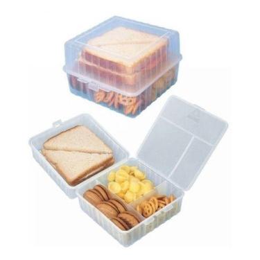 Imagem de Porta Sanduíche Sanduicheira Lanche Pão Com Divisorias - São Bernardo,