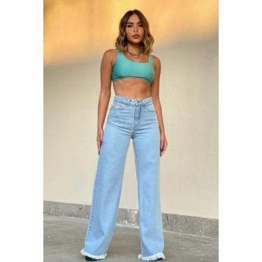 Imagem de Calça pantalona jeans - Magalu