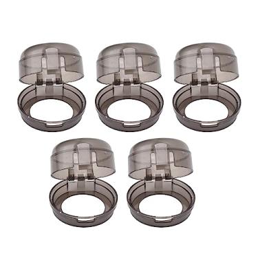 Imagem de Tampa de Proteção do Botão do Forno, Tampa do Botão do Fogão a Gás PC Segurança Infantil Sem Deformação Estável para Restaurante (preto transparente)