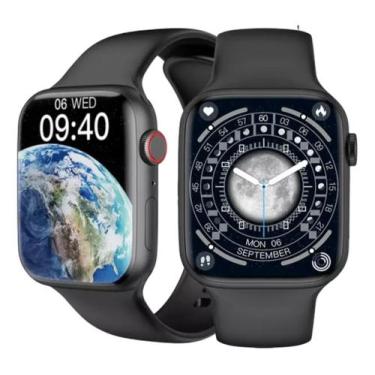 Imagem de Relógio Smartwatch Preto compatível iphone, android e xiaomi Envio Já 