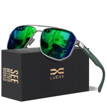 Imagem de Óculos de Sol Polarizados LUENX Aviator Quadrado - Para Homens
