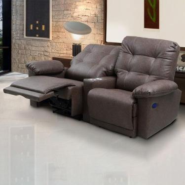 Imagem de Poltrona Sala de Cinema Reclinável Retrátil Elétrica 193cm com Porta C