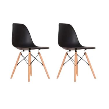 Imagem de Conjunto 2 Cadeiras Eames Eiffel Dkr Movescan Preta