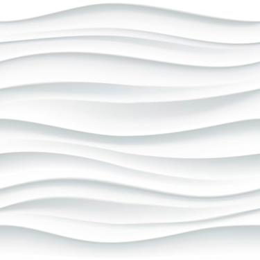 Imagem de Papel De Parede Efeito Gesso Ondas Brancas Duna Lavável 5m