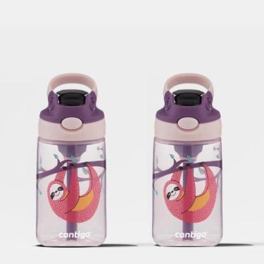 Imagem de Kit com 2 Garrafas Gizmo Flip Kids AUTOSPOUT Bicho Preguiça Contigo  4