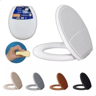 Imagem de Tampa Assento Vaso Sanitário Almofadado Oval Universal - Plus Slim - M