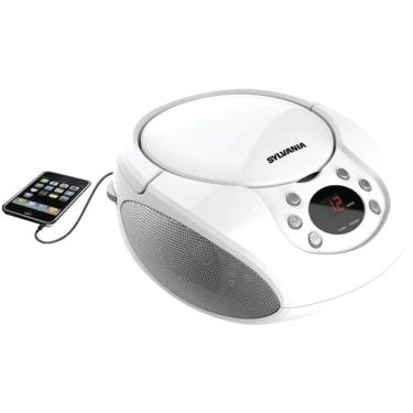 Imagem de Cd Boombox Proscan Elite portátil com rádio am/fm branco
